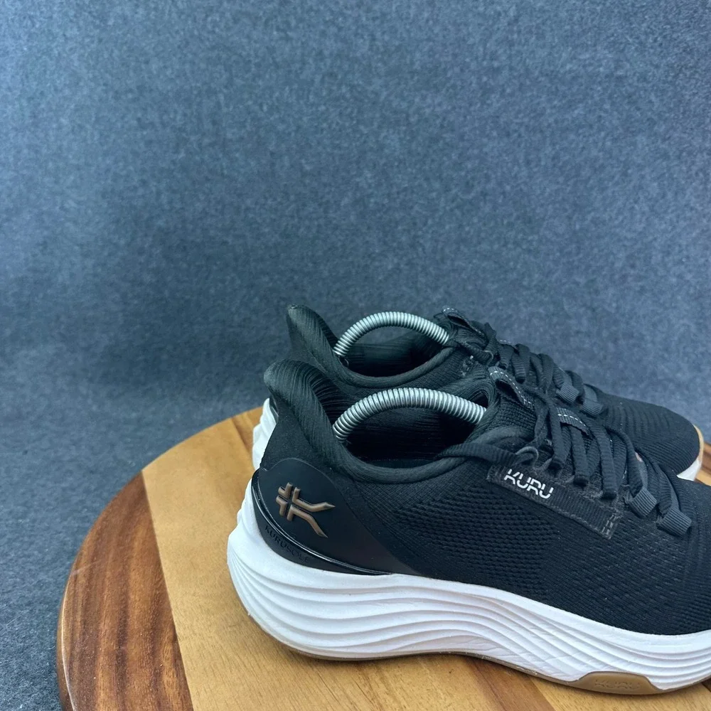 Kuru Atom 2 Womens Size 7 Black White Athletic Running Walking Shoes Sneakers
